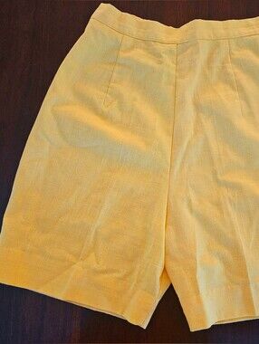 Yellow High Rise 60s Shorts